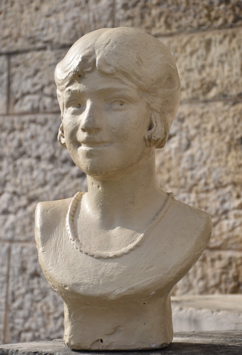 Jean-baptiste Belloc (pamiers 1863 - Paris 1919), Bust Of A Young Woman (circa 1900)-photo-2