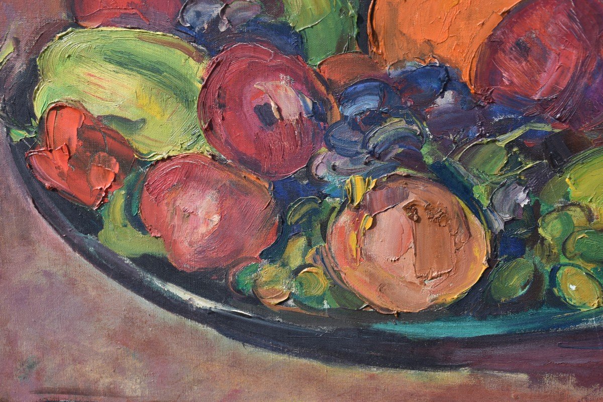 Antoine GIANELLI (Marseille, 1896-1983) Nature morte aux fruits et légumes (vers 1960)-photo-2