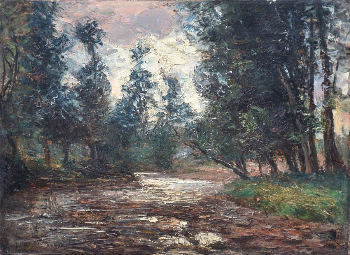 Joseph TRÉVOUX, Paysage, sous-bois (vers 1890)