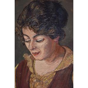Augustin Burlet, Portrait de Lilo, sa Femme (vers 1918)