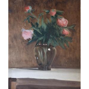 Pierre Laroche, Roses In A Vase (circa 1930-1940)