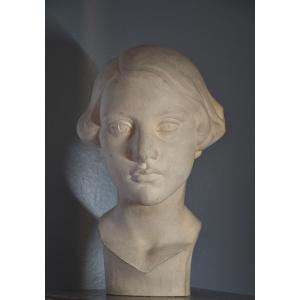 Gaston Béguin, Bust Of Young Woman (circa 1930)