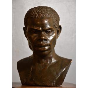 James Havard Thomas (bristol 1854 - London 1921), Head Of A Young Black Man (1884)