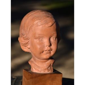 Ignacio Gallo (valladolid 1887 - Paris 1935), Bust Of A Child (circa 1920)