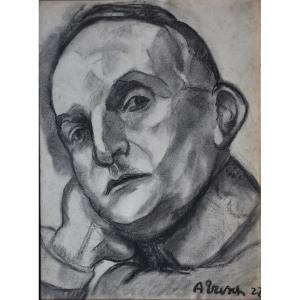 Georges Albert TRESCH (Delle 1881 - Aix-en-Provence 1948), Portrait d'un militaire (1922)