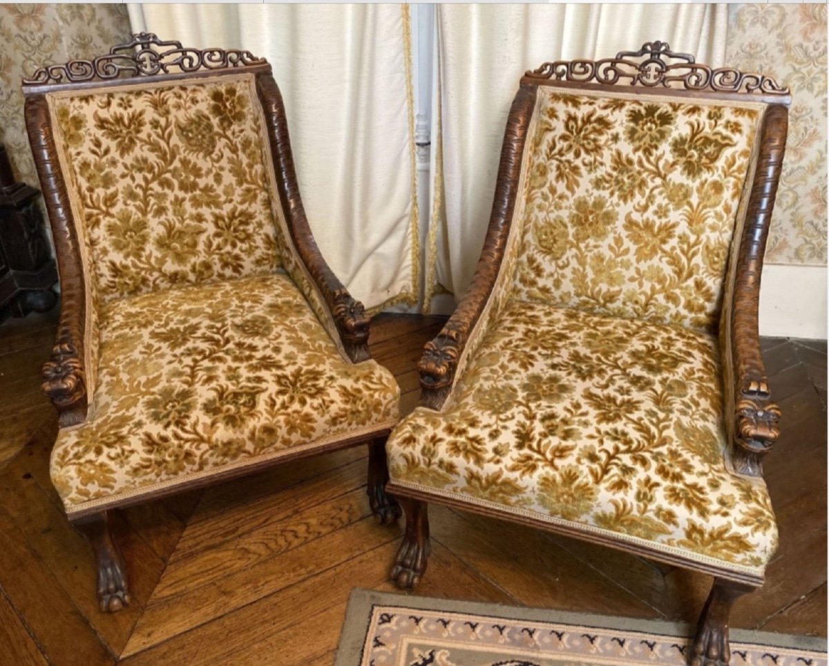 Dlg By Gabriel Viardot, The Pair Of Large Armchairs-photo-2