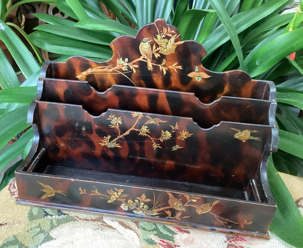 Mail Binder In Lacquered Wood, Chinese Decor-photo-2