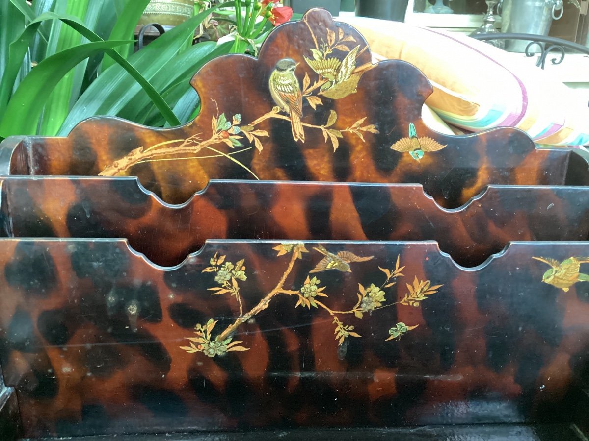 Mail Binder In Lacquered Wood, Chinese Decor-photo-4