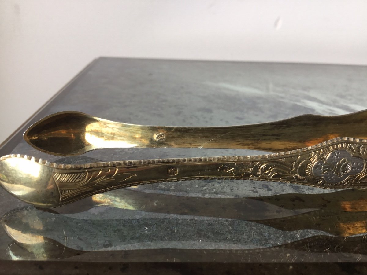 Louis XV Style Silver Sugar Tongs-photo-2