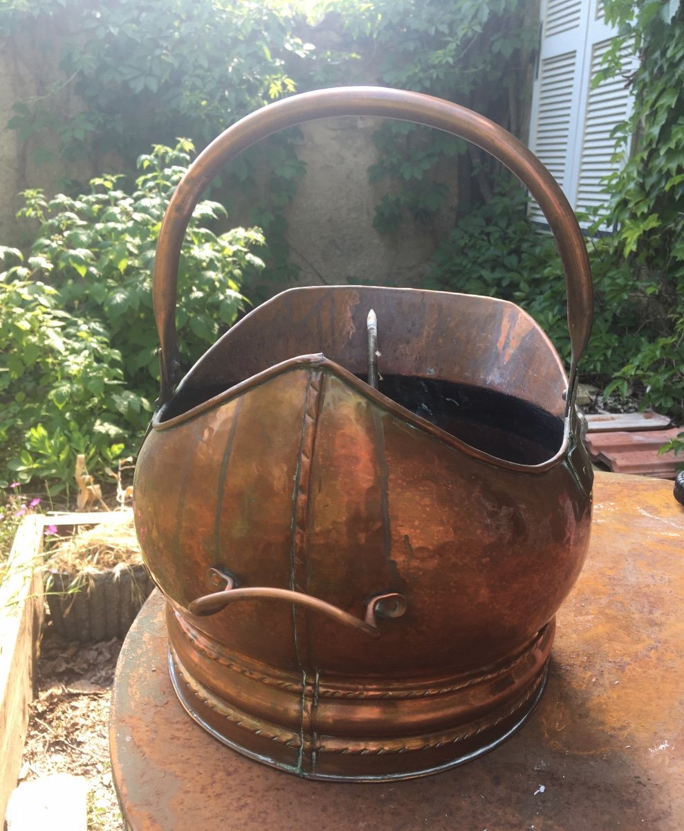 19th Century Copper Coal Bucket-photo-7