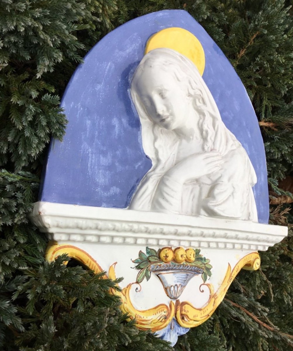 Virgin, Bas Relief Dlg By Della Robbia-photo-2