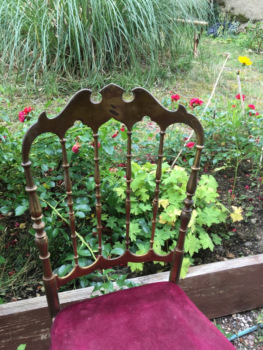 La Paire De Chaises Charivari En Laiton Doré,  Italie -photo-2