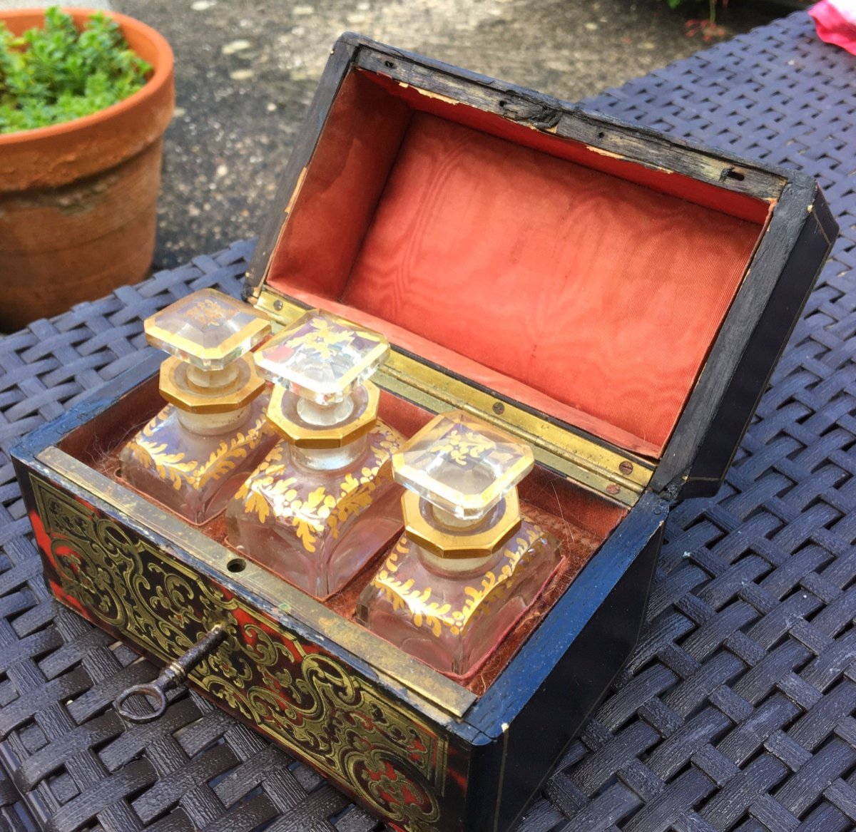 Coffret De Toilette En Marqueterie Boulle , XIXème 