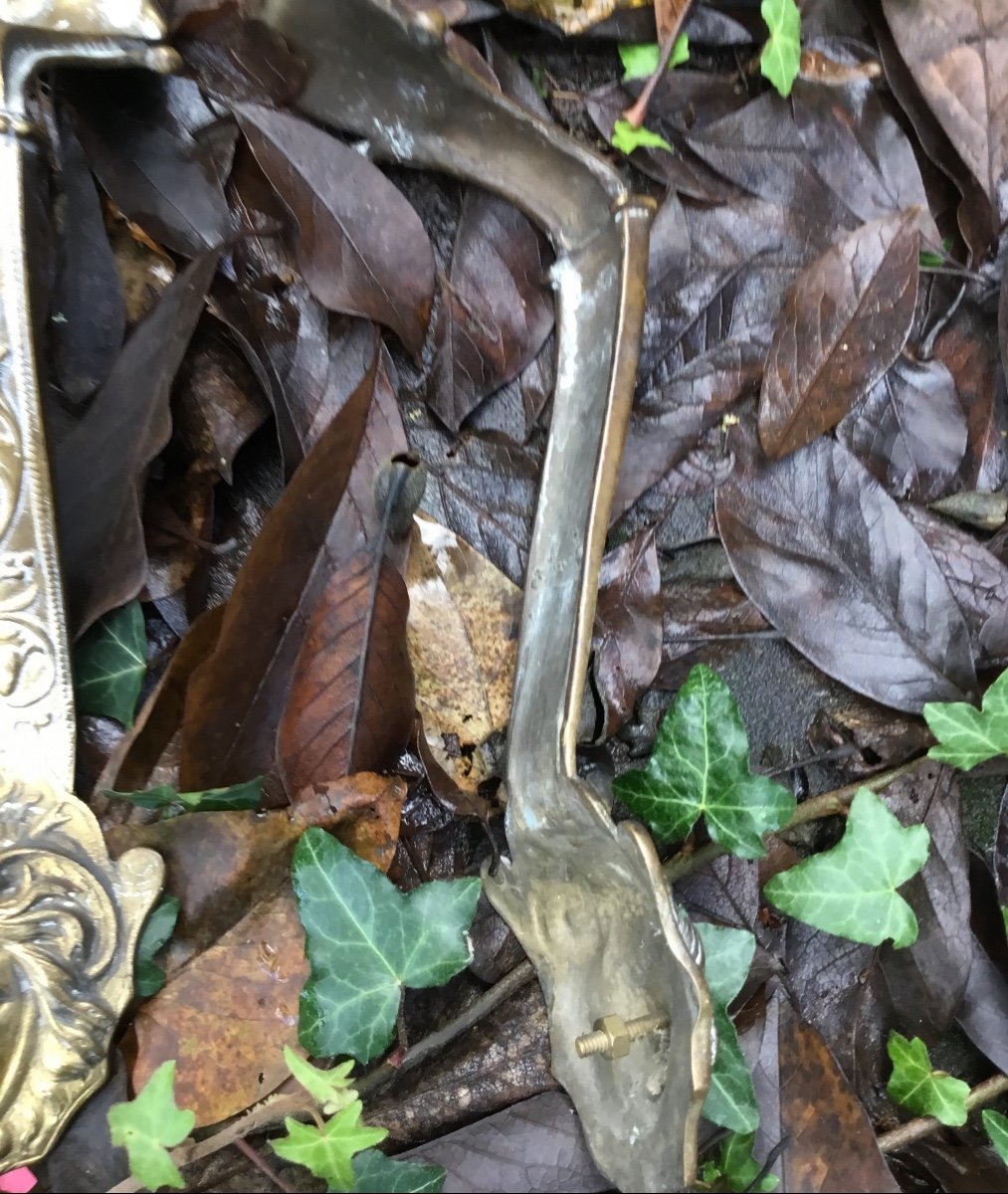 Pair Of Imposing Gilt Bronze Pull Handles-photo-1