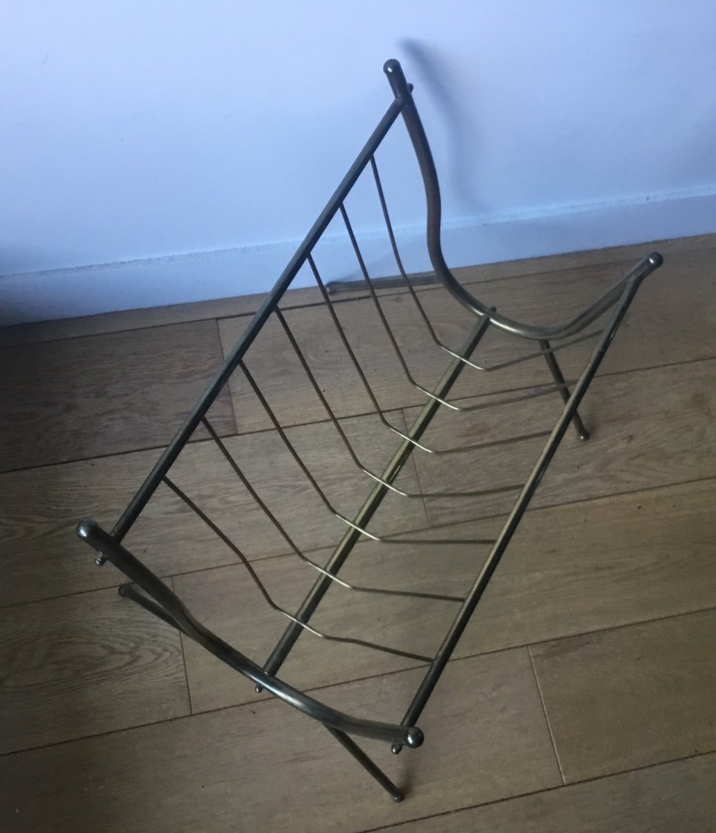 Golden Brass Magazine Rack-photo-6