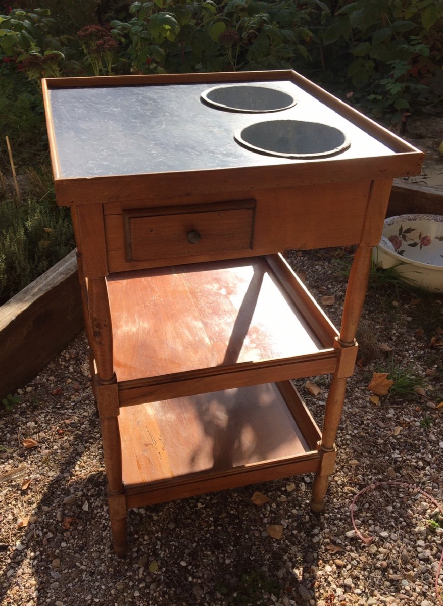 Louis XVI Style Fruit Wood Cooler Table-photo-2