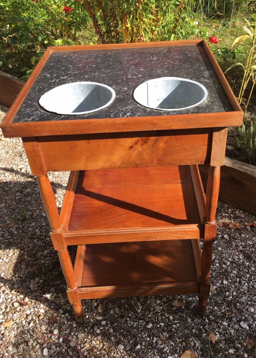 Louis XVI Style Fruit Wood Cooler Table-photo-3