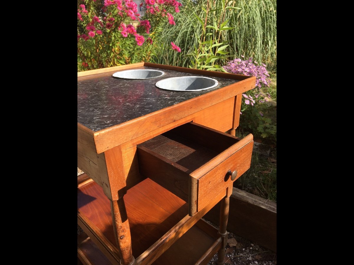 Louis XVI Style Fruit Wood Cooler Table-photo-2