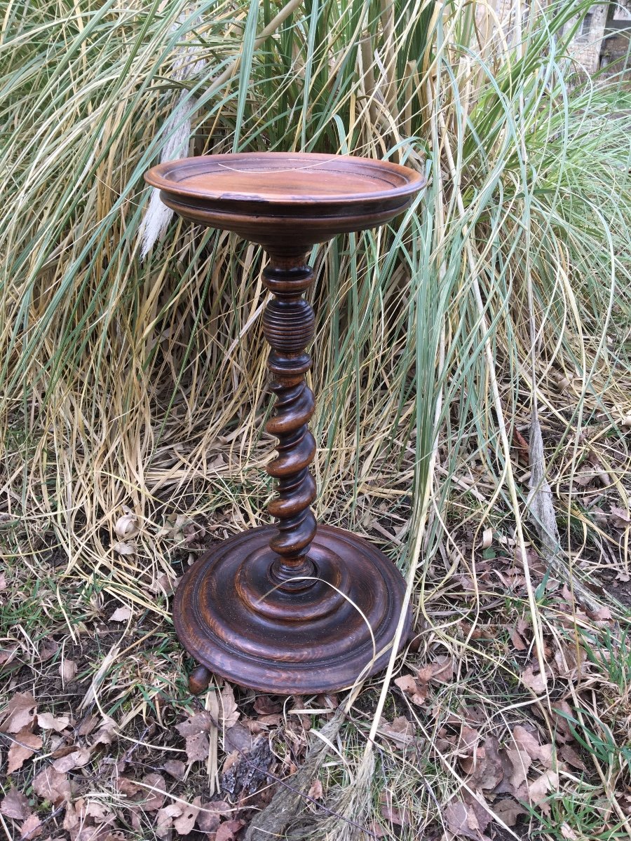 Small Selette In Turned Wood In Louis XIII Style-photo-2