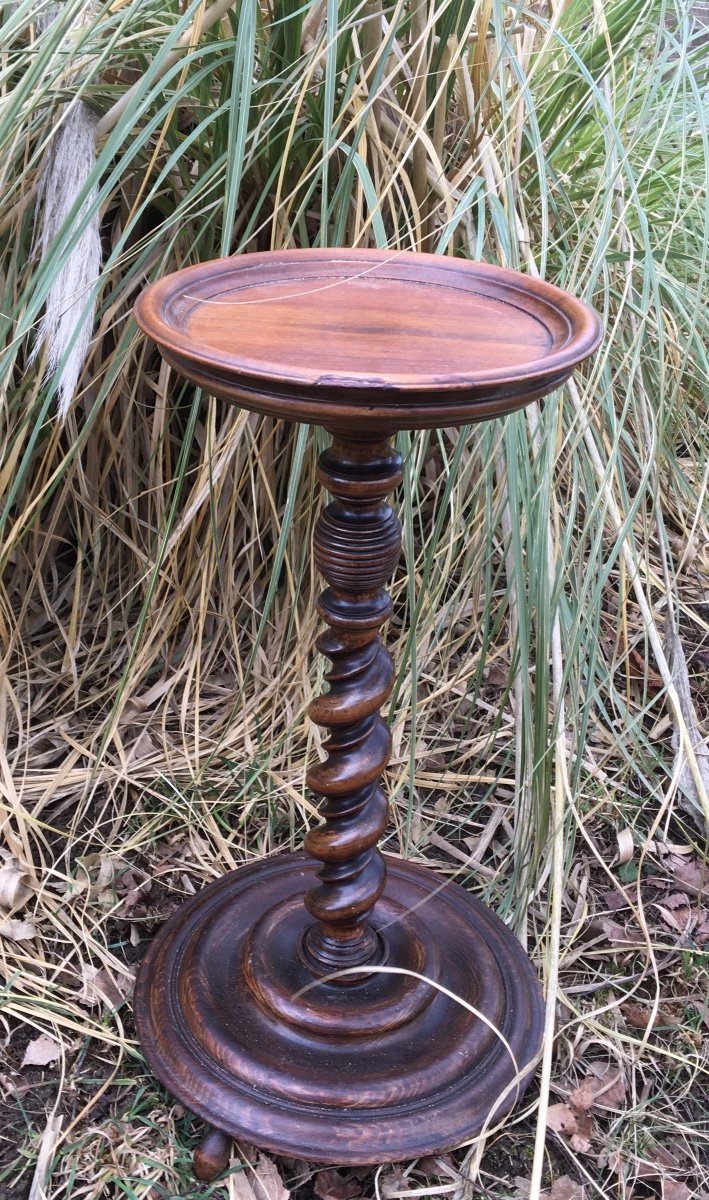 Small Selette In Turned Wood In Louis XIII Style