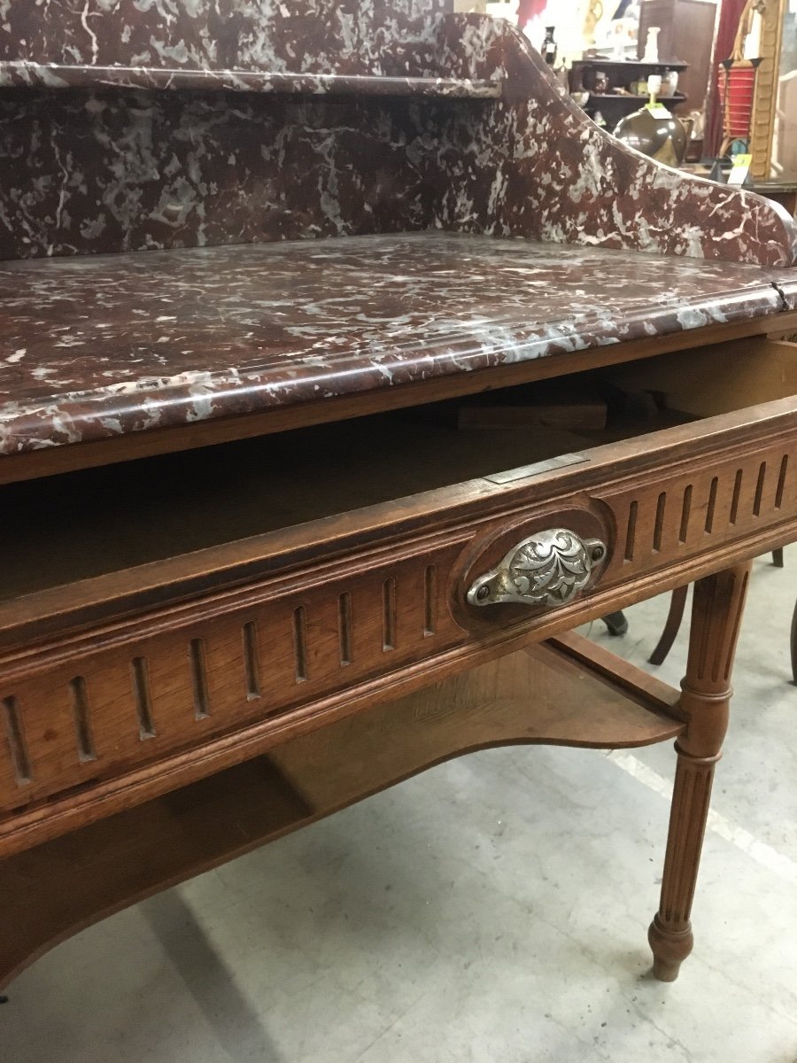 Bathroom Furniture, Console Or Dressing Table And Pink Marble, 1900-photo-1