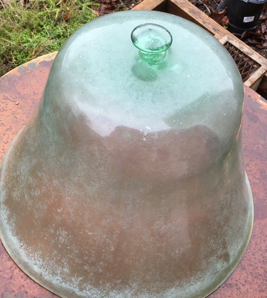 Grande Cloche De Jardinier En Verre Souflé -photo-3