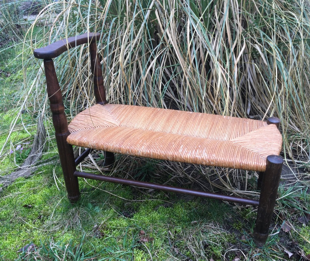 Small Fire Corner Bench Around 1900-photo-4