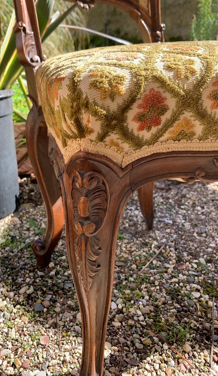 The 4 Louis XV Style Carved Chairs -photo-4