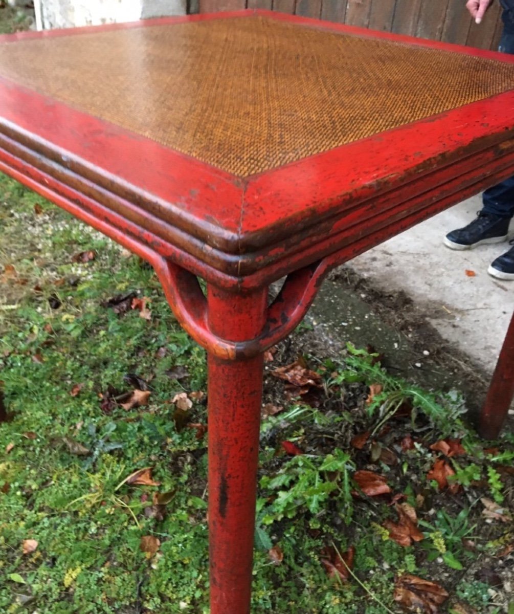 Lacquer And Straw Presentation Table, Japan Early 19th Century-photo-3