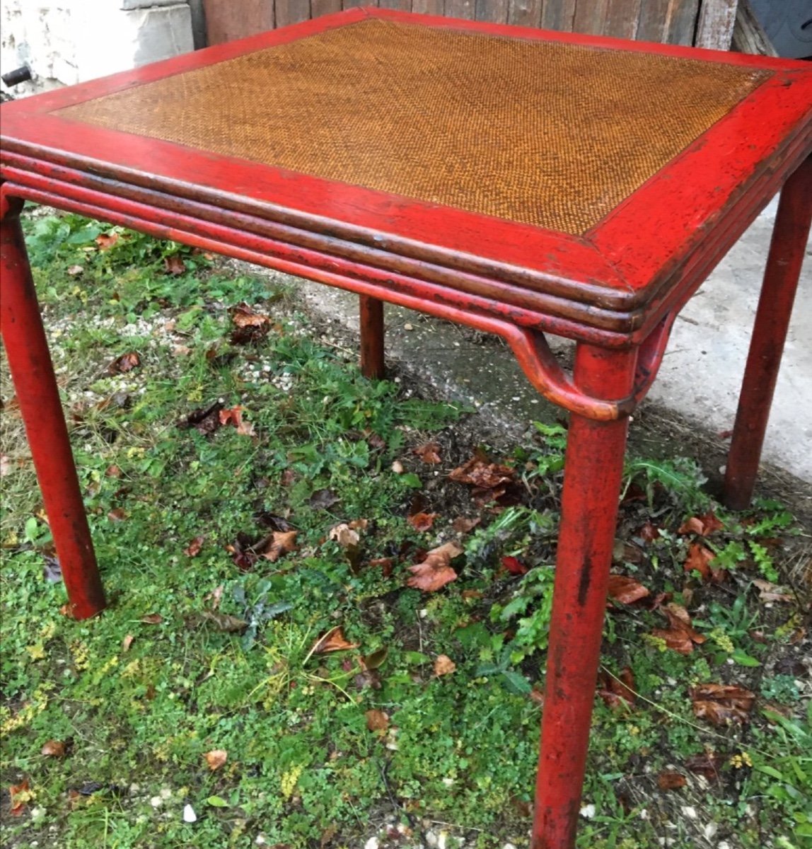 Lacquer And Straw Presentation Table, Japan Early 19th Century-photo-5