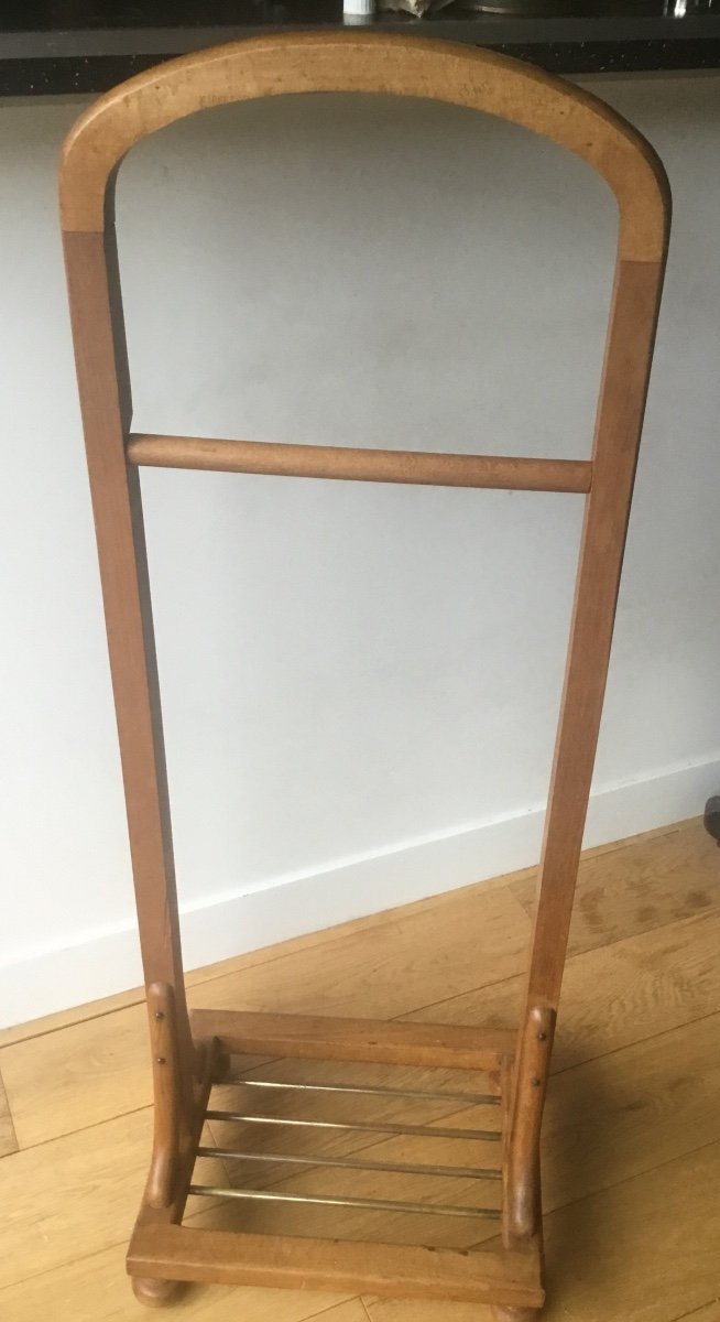 Art Nouveau Valet Stand With Clean Forms -photo-2