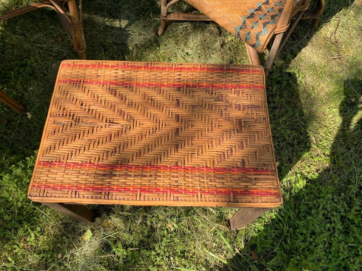 Different Pieces Rattan Garden Furniture, Circa 1900-photo-3