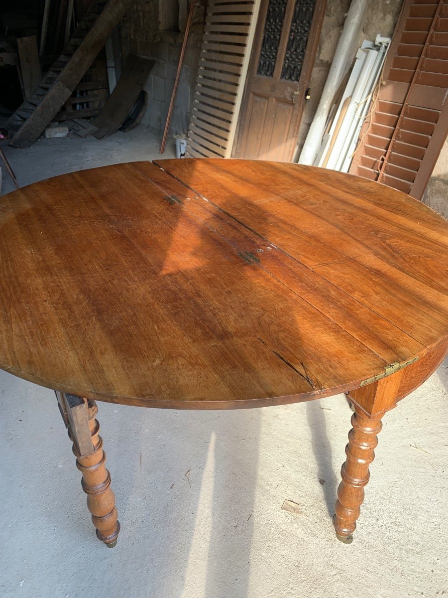 Very Large 8 Leg Walnut Dining Table -photo-4