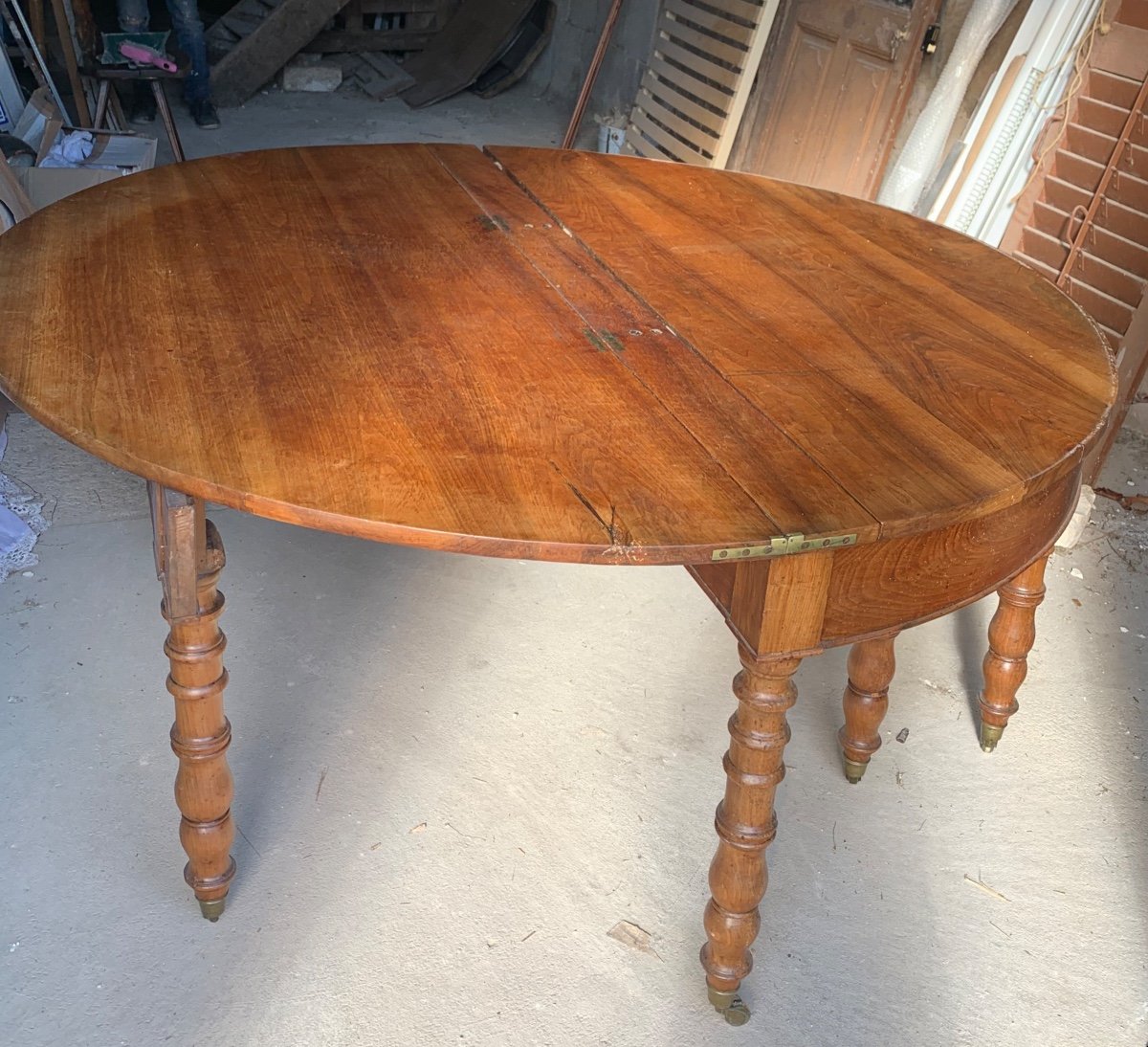 Very Large 8 Leg Walnut Dining Table 