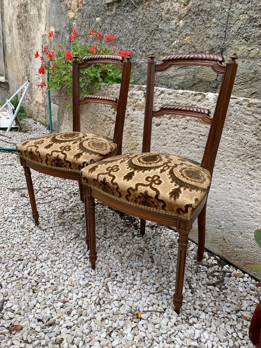 The Pair Of Small Napoleon III Chairs -photo-1