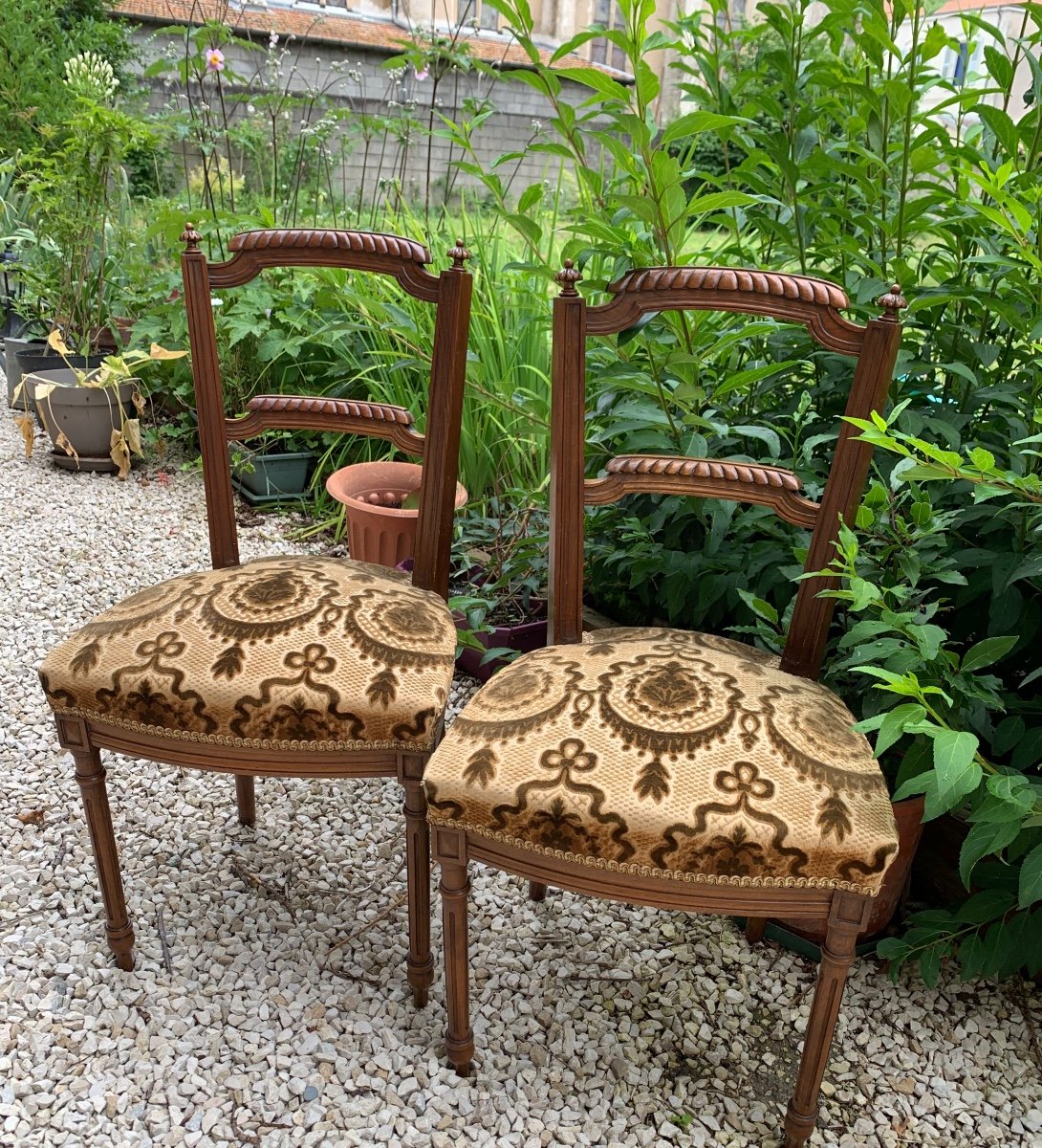 The Pair Of Small Napoleon III Chairs -photo-2