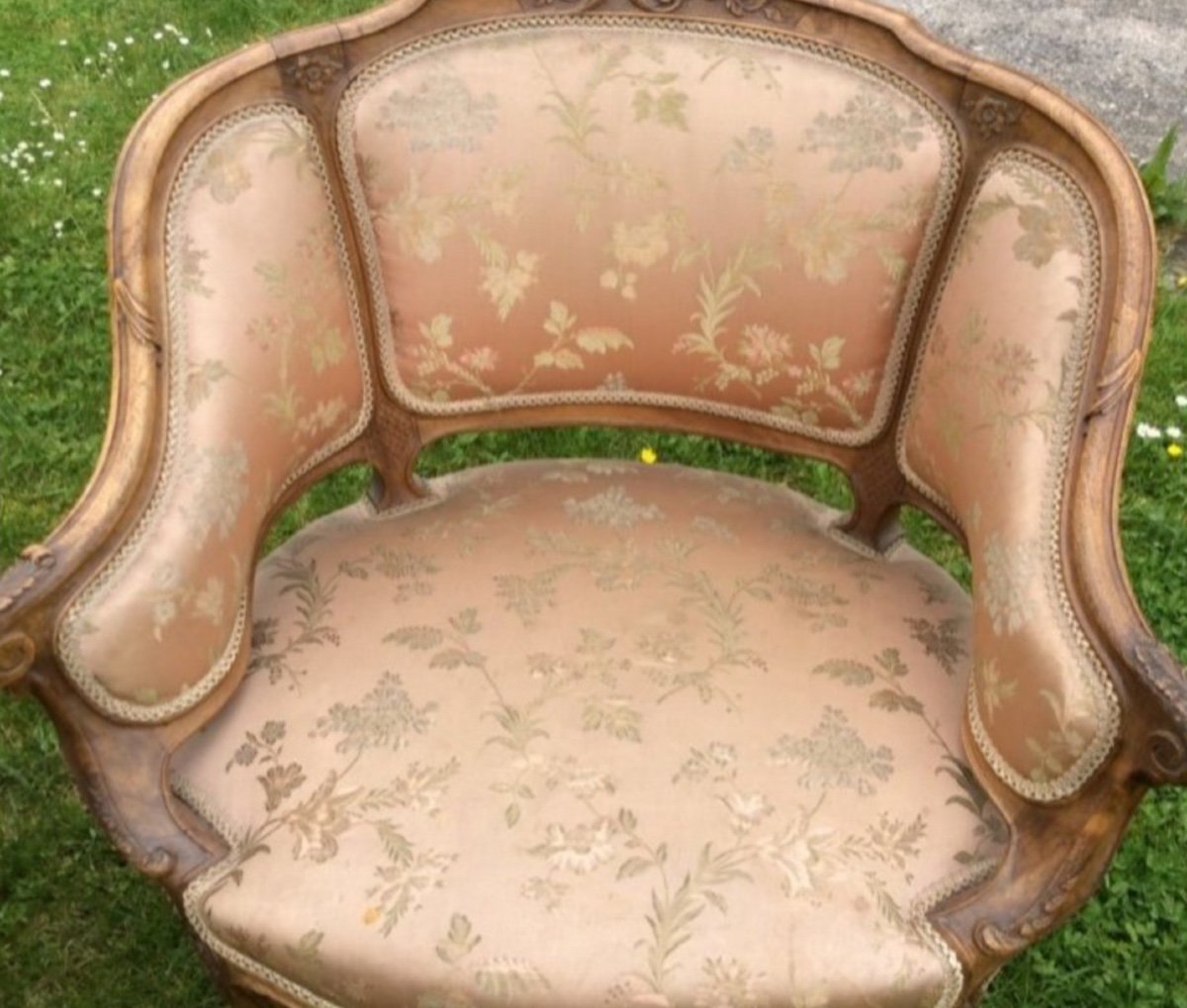 Pair Of Louis XV Style Bergere Armchairs-photo-2