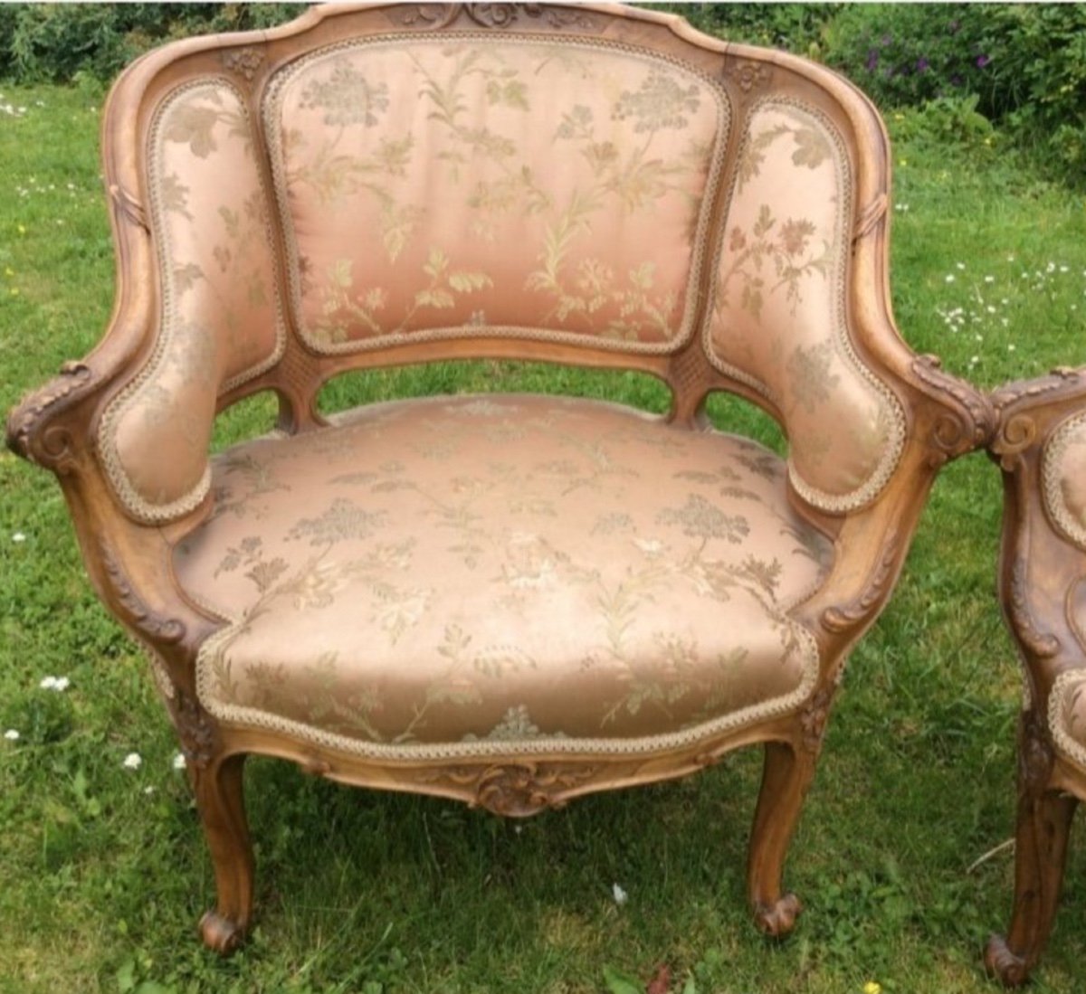 Pair Of Louis XV Style Bergere Armchairs-photo-2