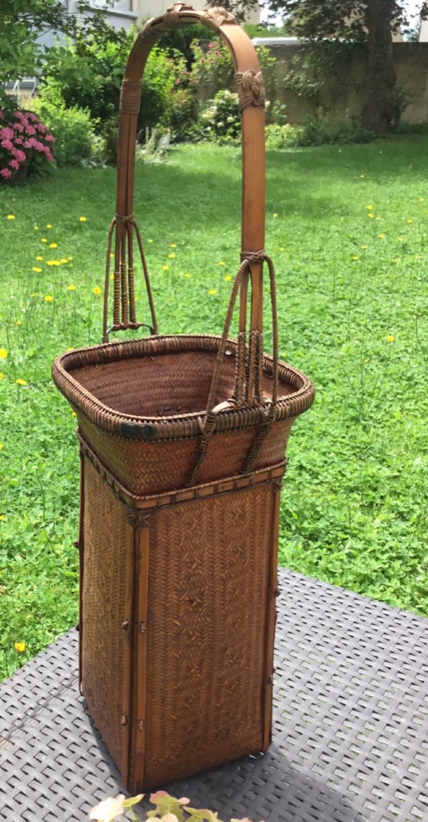 Panier à Ikebana En Osier Tressé, Japon-photo-7