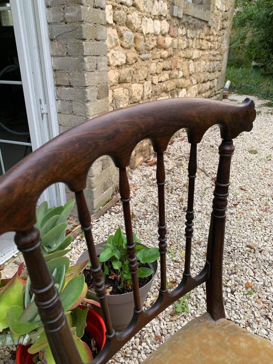 The Pair Of Small English Rosewood Chairs -photo-4