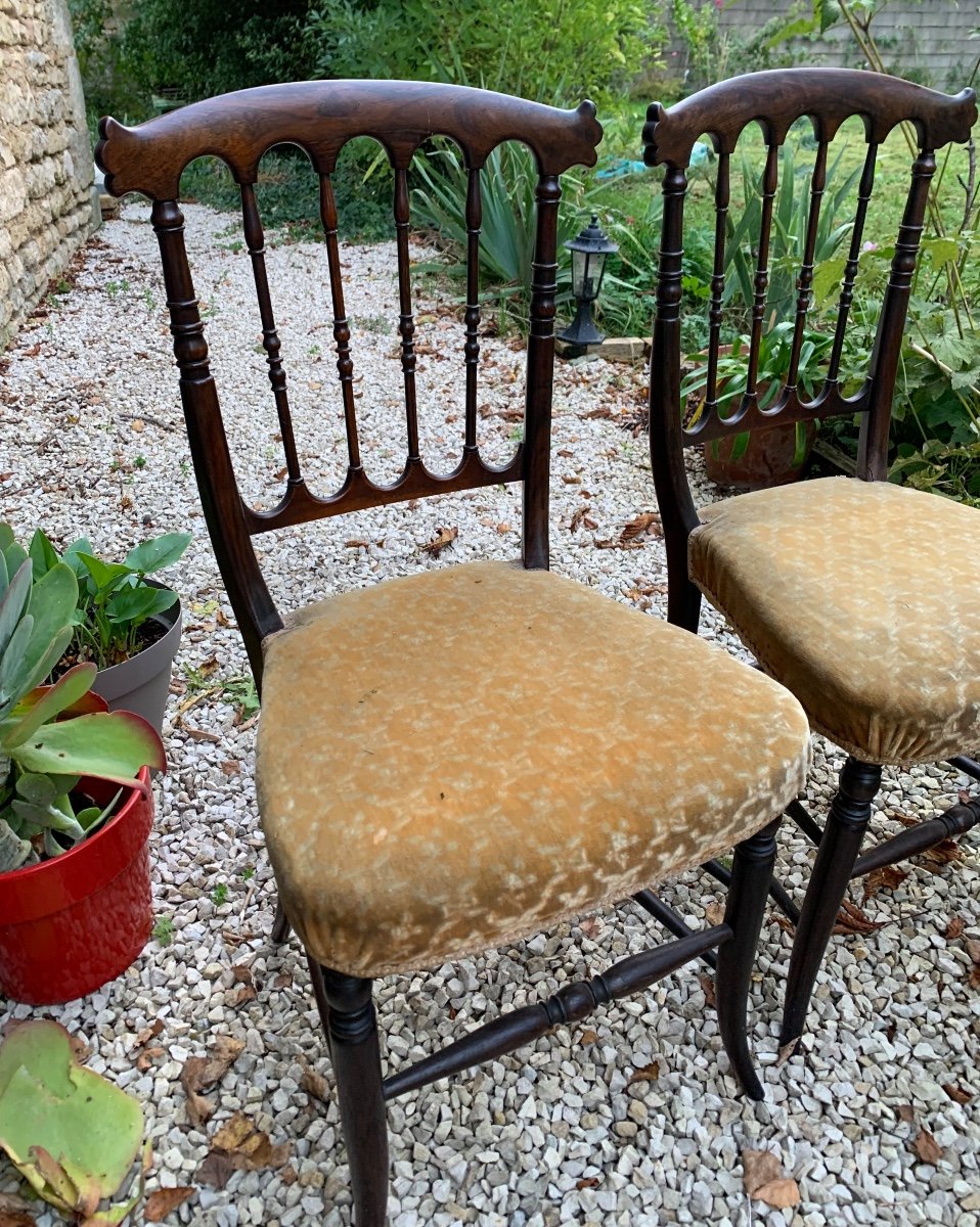 The Pair Of Small English Rosewood Chairs -photo-6