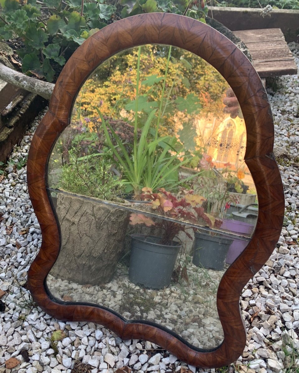 English Mahogany Standing Mirror, 19th Century-photo-4