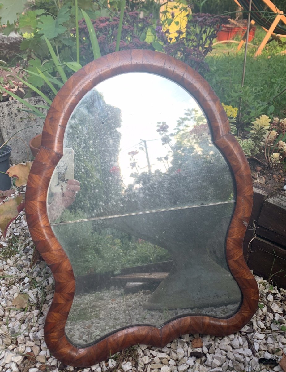 English Mahogany Standing Mirror, 19th Century-photo-8