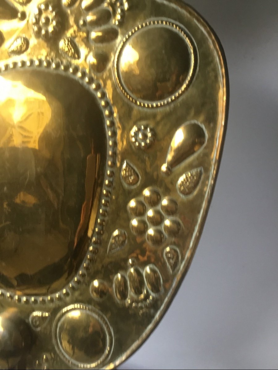 Large Reflector Wall Light In Golden Brass -photo-2