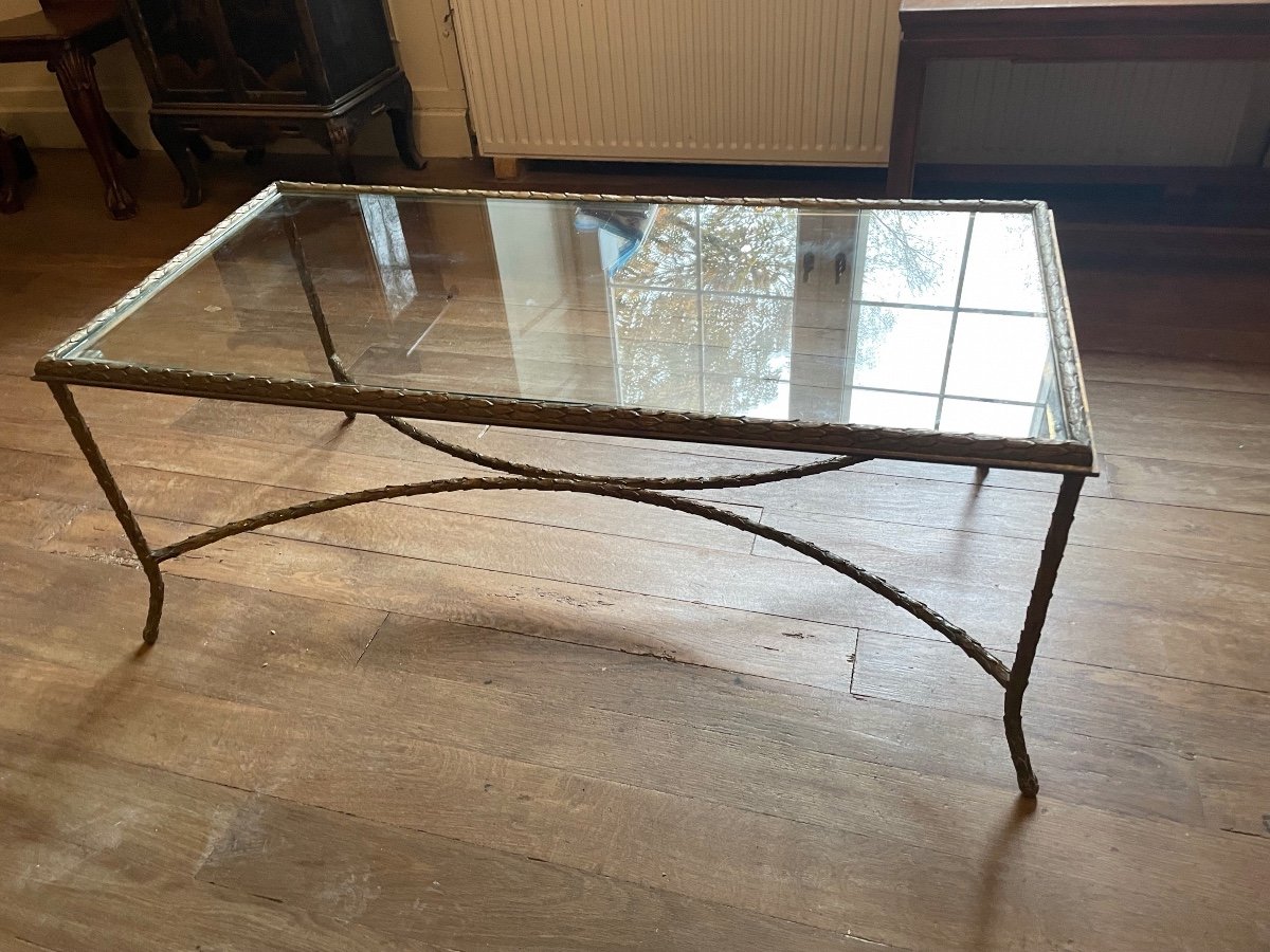 Bronze Coffee Table, Palm Tree Model, Maison Charles -photo-2