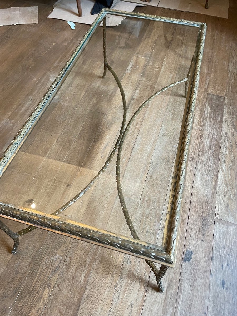 Bronze Coffee Table, Palm Tree Model, Maison Charles -photo-2