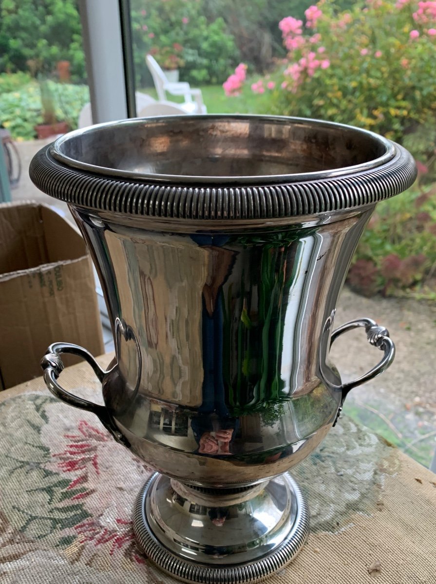 Medici Shaped Silver Metal Champagne Bucket