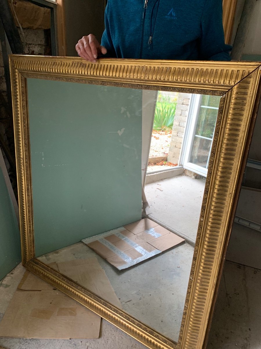 Gilded Leaf Fireplace Mirror-photo-3