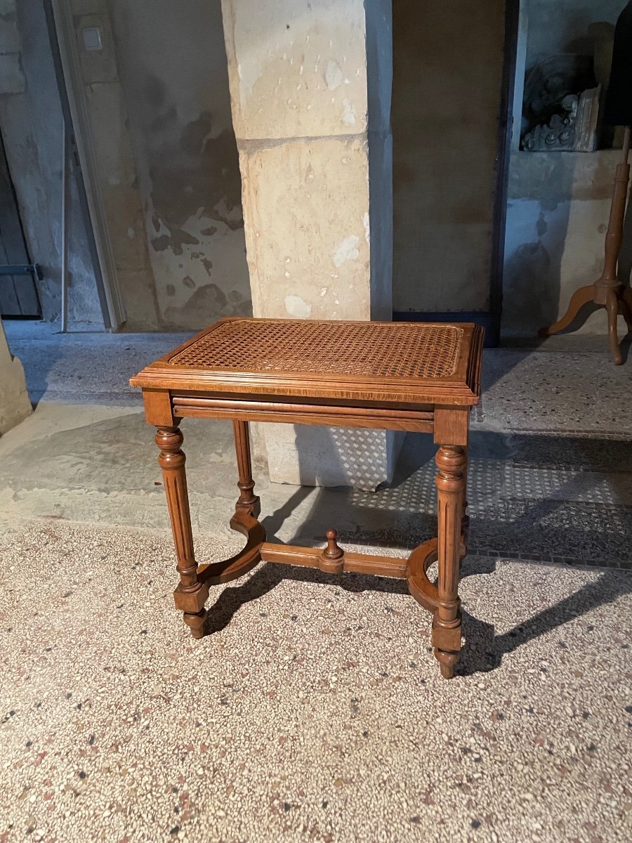 Tabouret De Piano Canné, vers 1900 -photo-4