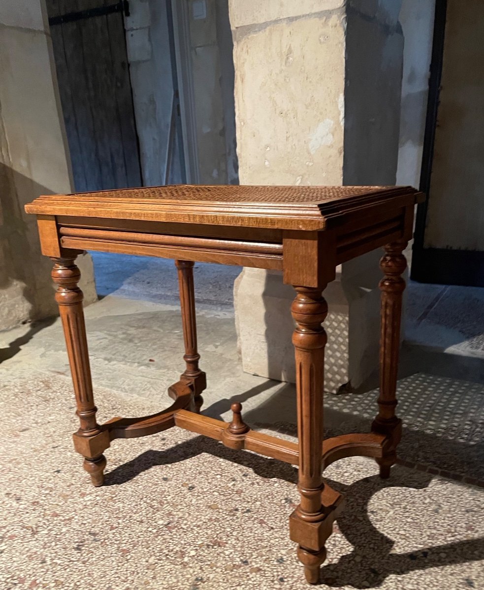 Tabouret De Piano Canné, vers 1900 -photo-4